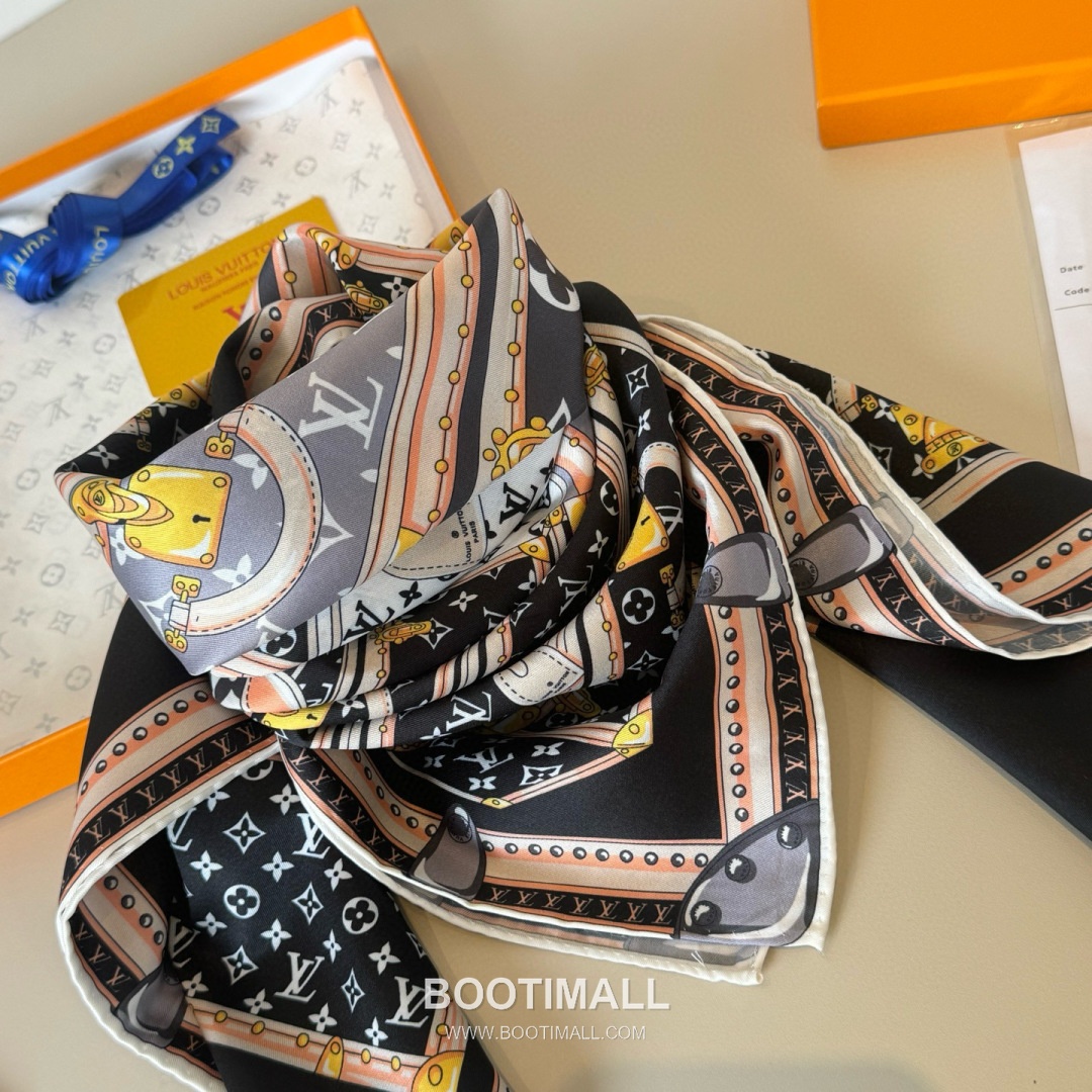 Louis Vuitton Lets Go 90 Scarf Silk Multicolor 루이비통 렛츠 고 90 스카프 실크 멀티컬러 90×90cm 7