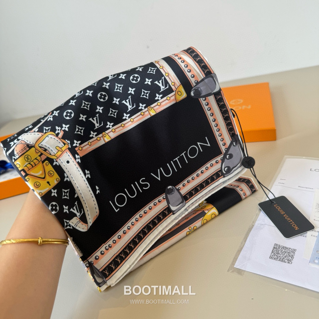 Louis Vuitton Lets Go 90 Scarf Silk Multicolor 루이비통 렛츠 고 90 스카프 실크 멀티컬러 90×90cm 8