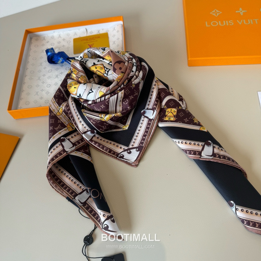 Louis Vuitton Lets Go 90 Scarf Silk Multicolor 루이비통 렛츠 고 90 스카프 실크 멀티컬러 90cm 6