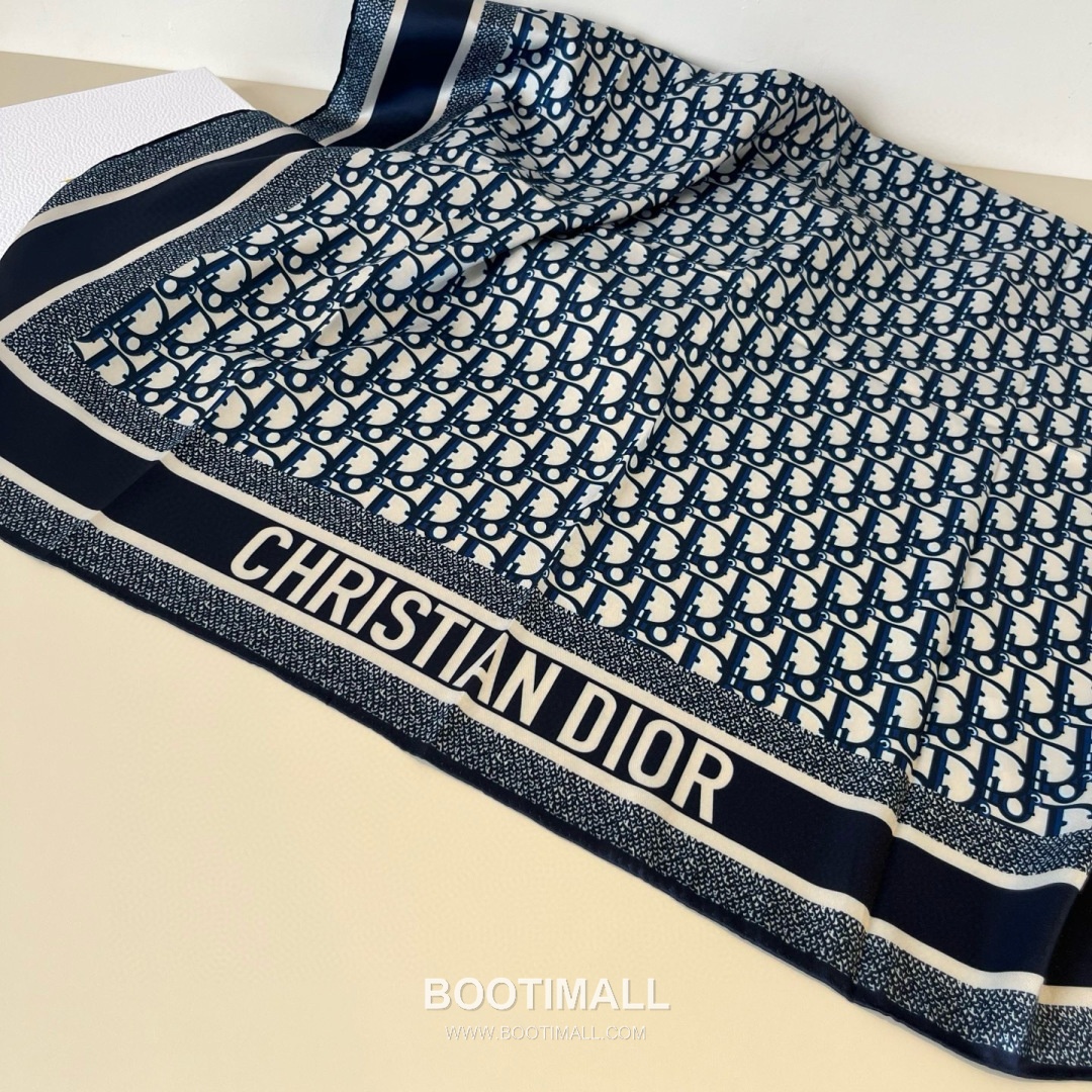 Dior Diortwin 90 Square Twill Silk Twill Blue Scarf 디올 트윈 90 트윌 90×90 실크 트윌 블루 스카프 90cm 4