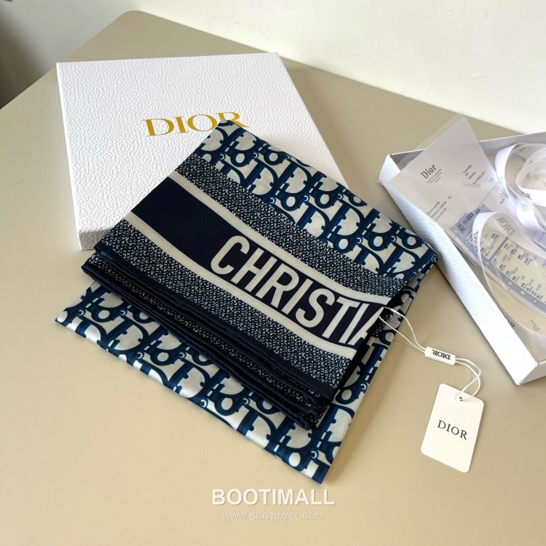 Dior Diortwin 90 Square Twill Silk Twill Blue Scarf 디올 트윈 90 트윌 90×90 실크 트윌 블루 스카프 90cm 5