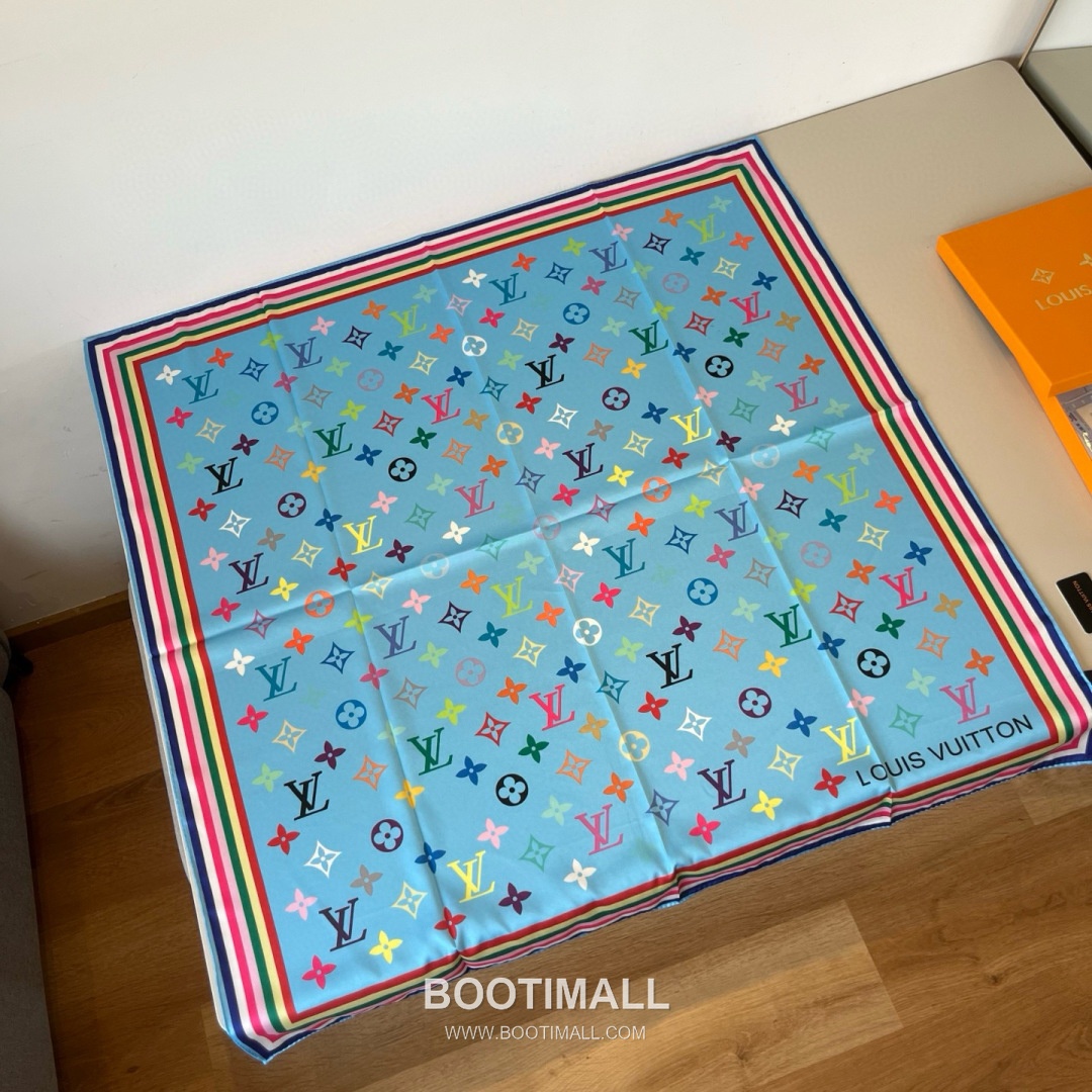 Louis Vuitton Monogram Silk Scarf Twill Silk Multicolor Belt 루이비통 모노그램 실크 스카프 트윌 실크 멀티컬러 벨트 1