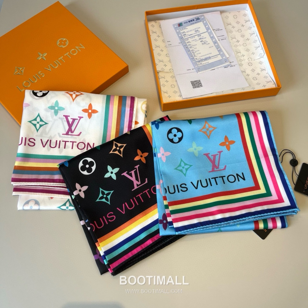 Louis Vuitton Monogram Silk Scarf Twill Silk Multicolor Belt 루이비통 모노그램 실크 스카프 트윌 실크 멀티컬러 벨트 9