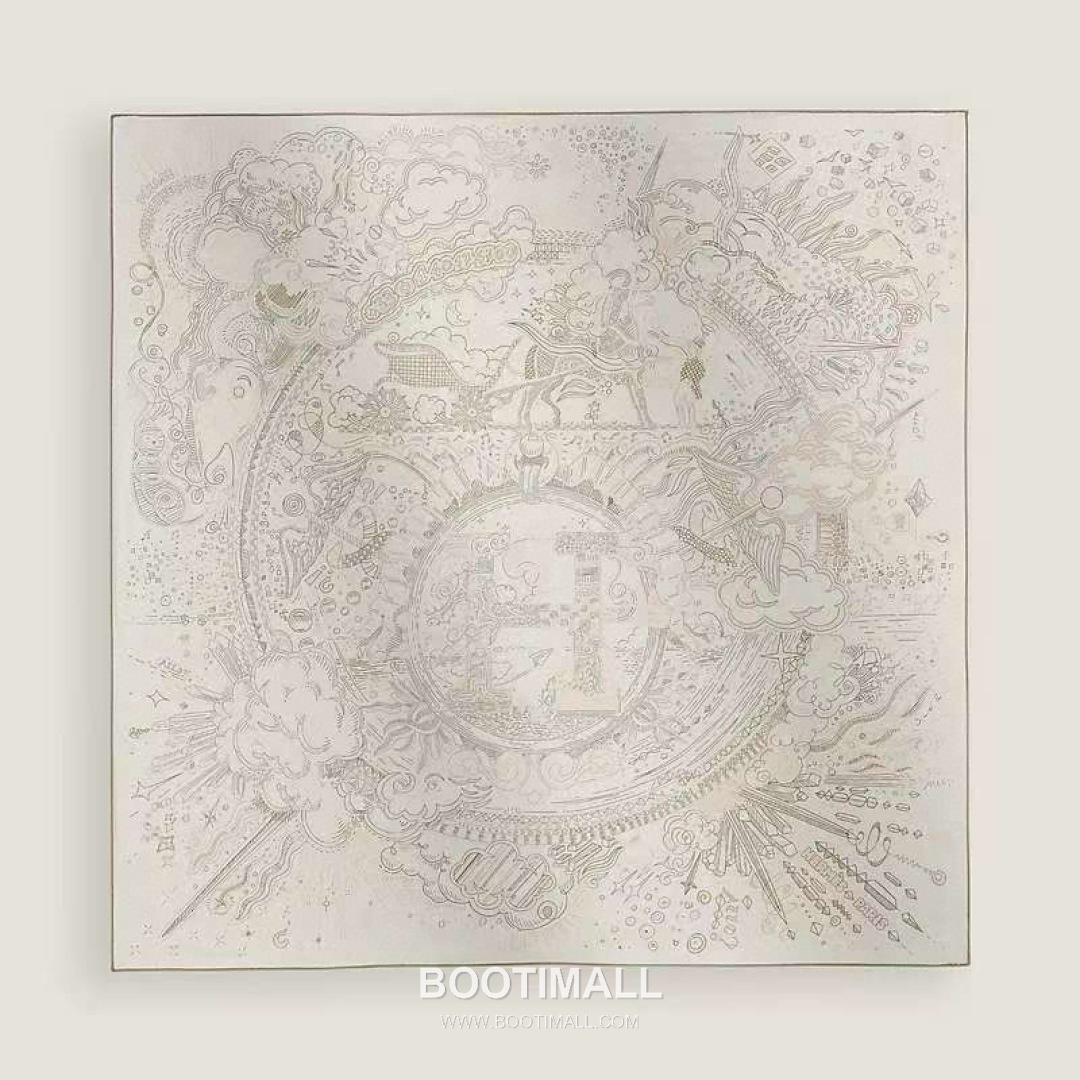 Hermes Connecting 90 Square Silk Black Scarf 에르메스 커넥팅 90 스퀘어 실크 블랙 스카프 90×90cm 1