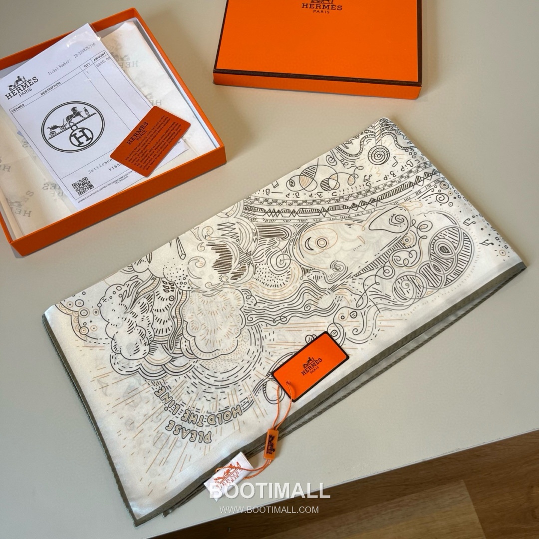 Hermes Connecting 90 Square Silk Black Scarf 에르메스 커넥팅 90 스퀘어 실크 블랙 스카프 90×90cm 6