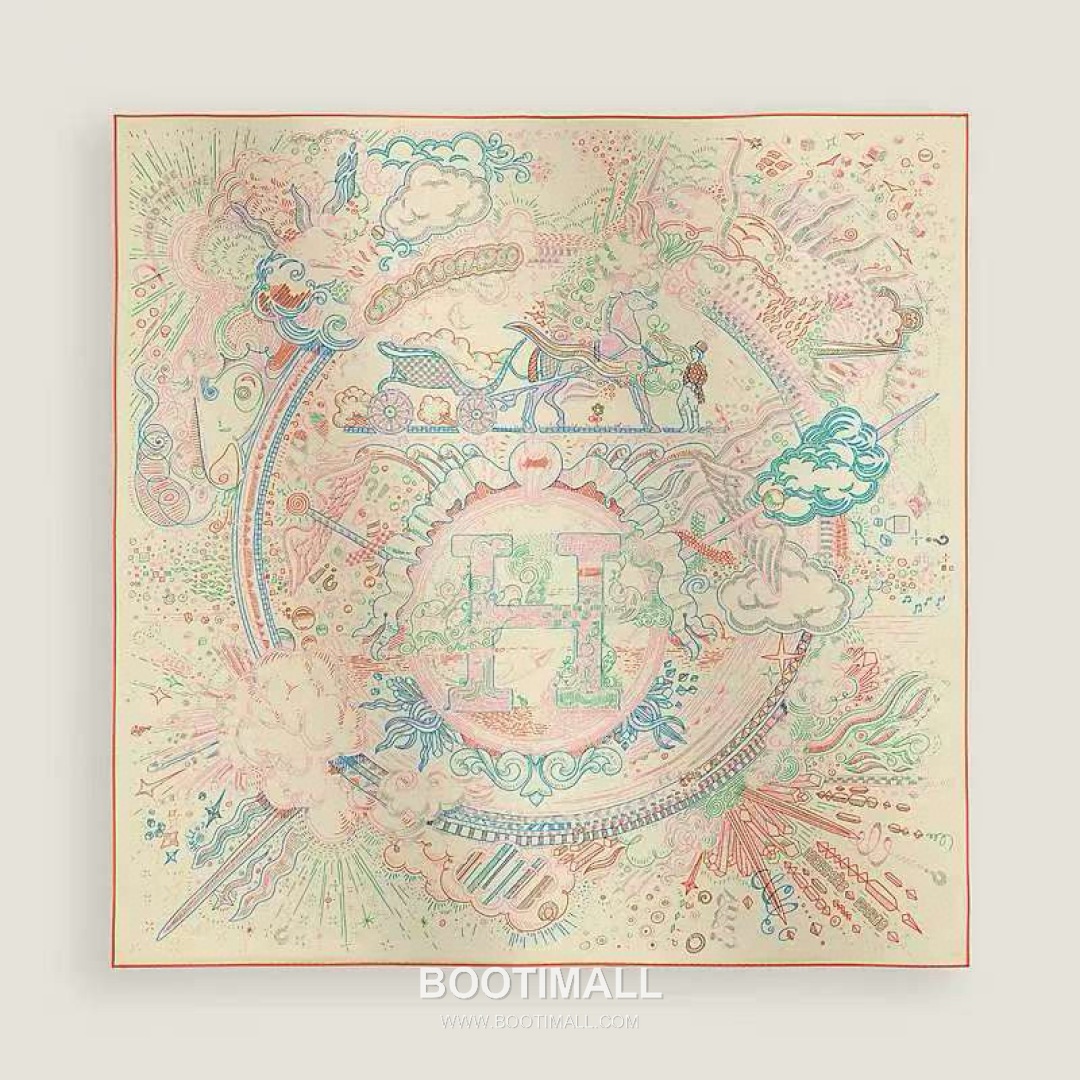 Hermes Connecting 90 Square Silk Black Scarf 에르메스 커넥팅 90 스퀘어 실크 블랙 스카프 90cm 1