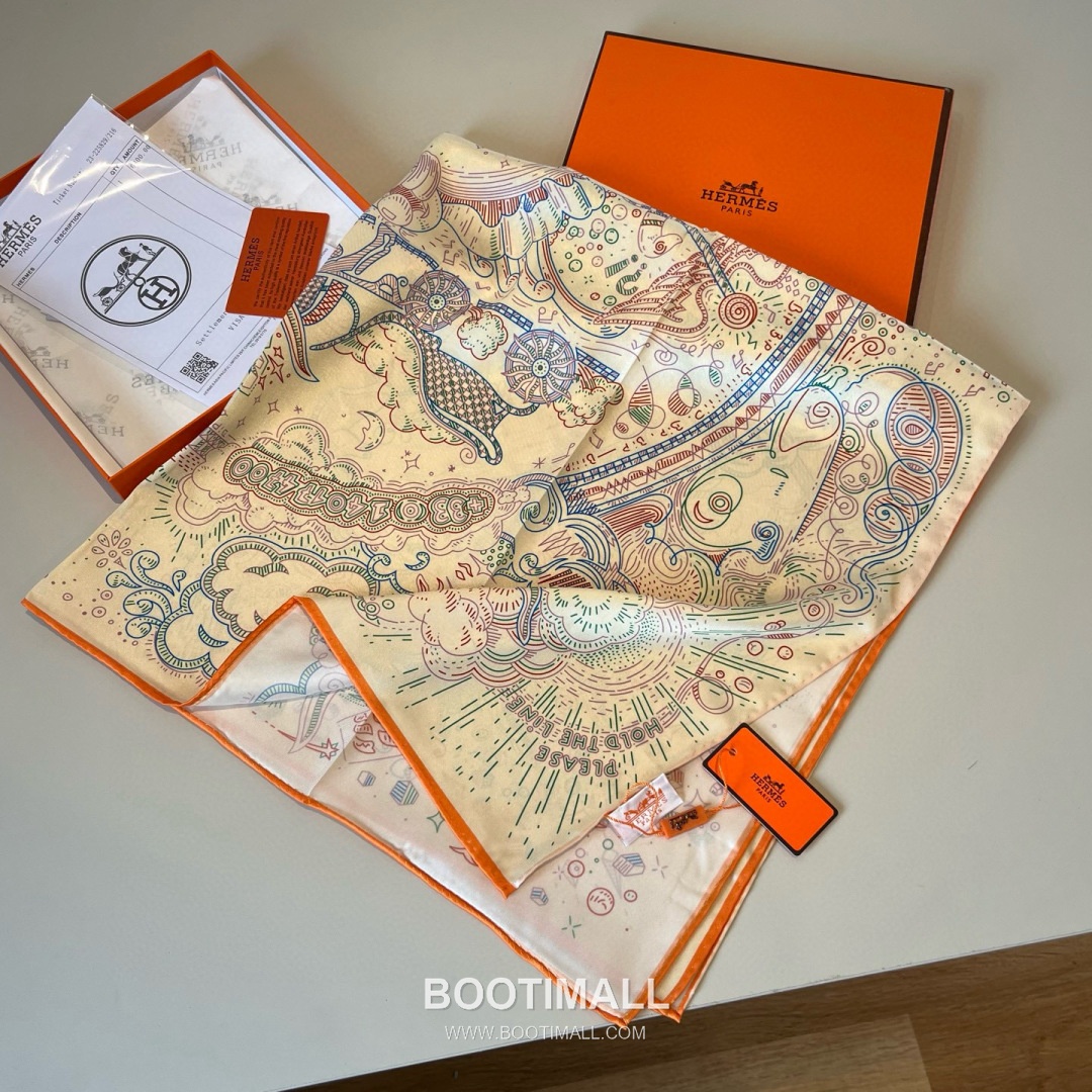 Hermes Connecting 90 Square Silk Black Scarf 에르메스 커넥팅 90 스퀘어 실크 블랙 스카프 90cm 4