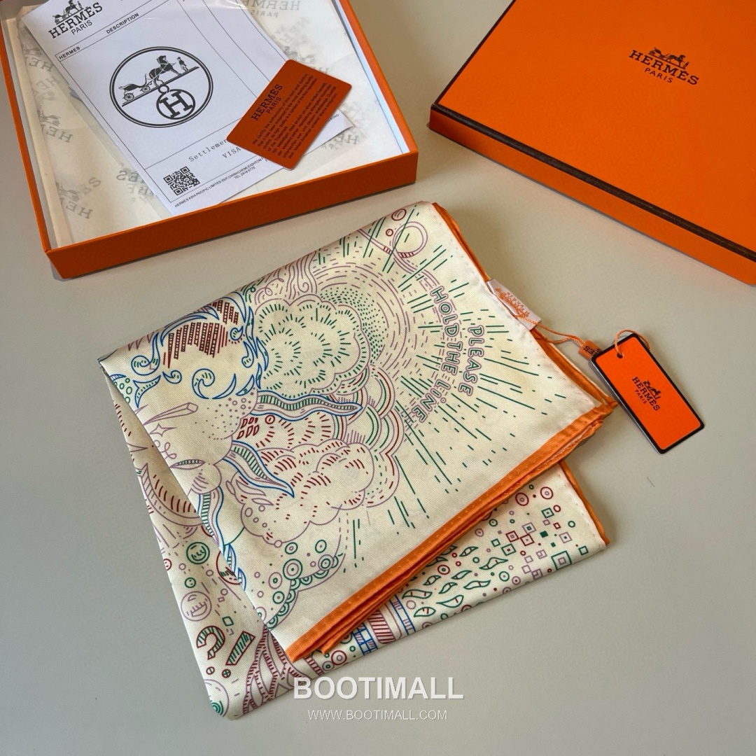 Hermes Connecting 90 Square Silk Black Scarf 에르메스 커넥팅 90 스퀘어 실크 블랙 스카프 90cm 5