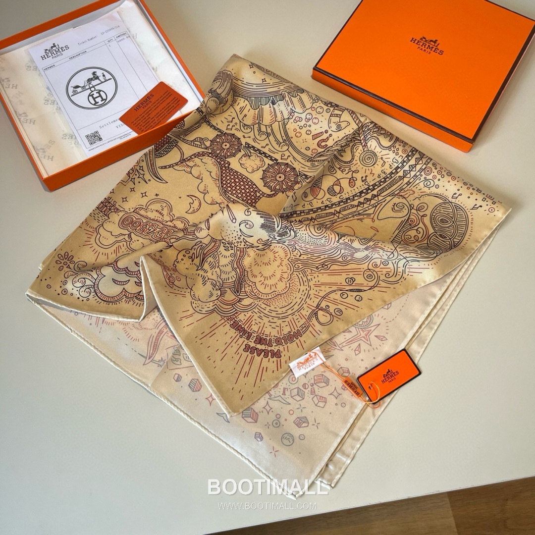 Hermes Connecting 90 Square Silk Black Scarf 에르메스 커넥팅 90 스퀘어 실크 블랙 스카프 90cm 4