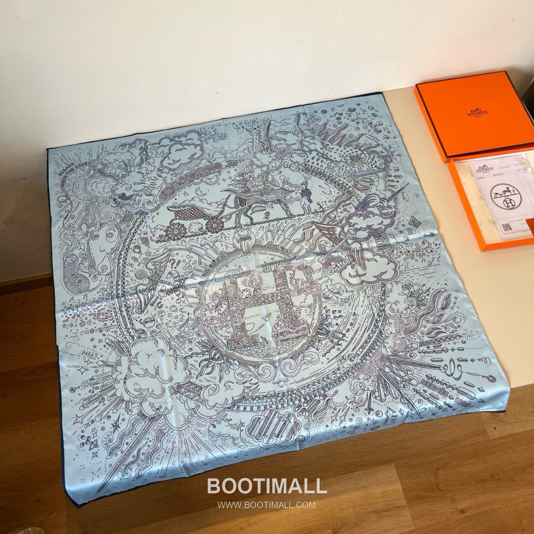 Hermes Connecting 90 Square Silk Black Scarf 에르메스 커넥팅 90 스퀘어 실크 블랙 스카프 90cm 3