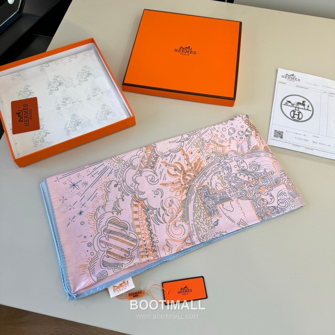 Hermes Connecting 90 Square Silk Black Scarf 에르메스 커넥팅 90 스퀘어 실크 블랙 스카프 90cm 3