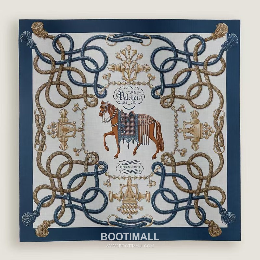 Hermes Saddle Horse Square Silk Black Scarf 에르메스 안장 말 스퀘어 실크 블랙 스카프 90cm 1