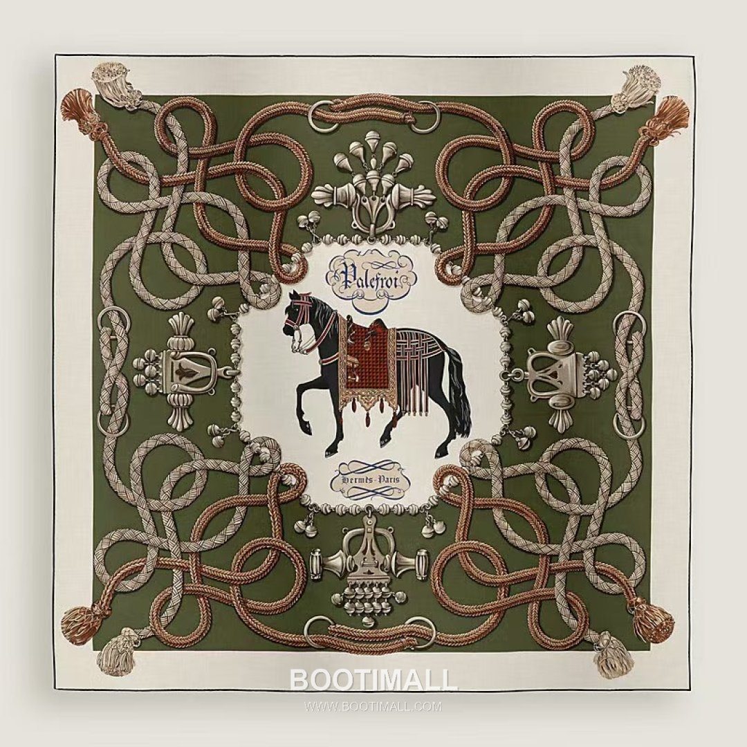 Hermes Saddle Horse Square Silk Black Scarf 에르메스 안장 말 스퀘어 실크 블랙 스카프 90cm 1
