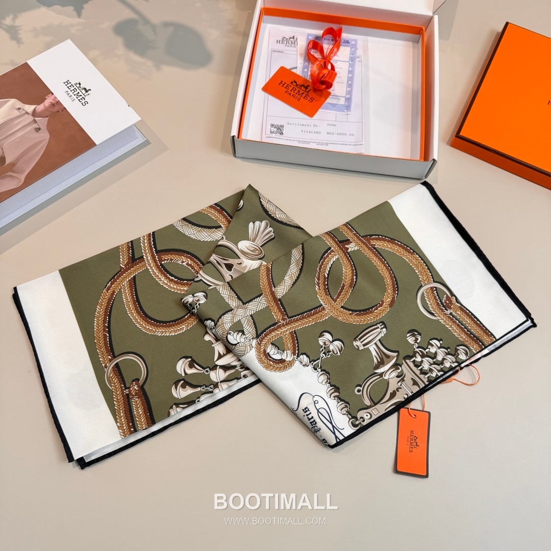 Hermes Saddle Horse Square Silk Black Scarf 에르메스 안장 말 스퀘어 실크 블랙 스카프 90cm 5