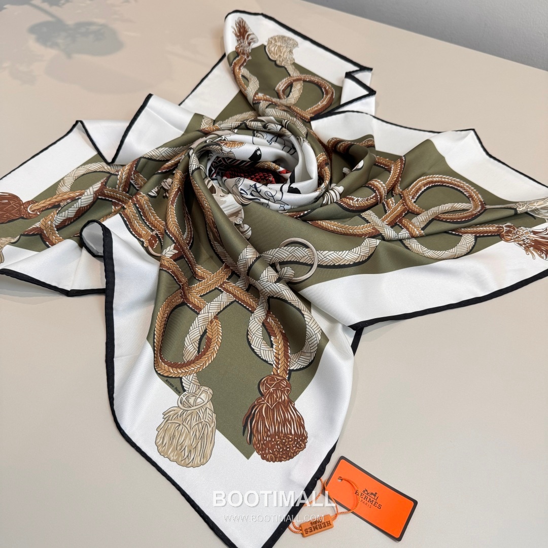 Hermes Saddle Horse Square Silk Black Scarf 에르메스 안장 말 스퀘어 실크 블랙 스카프 90cm 8