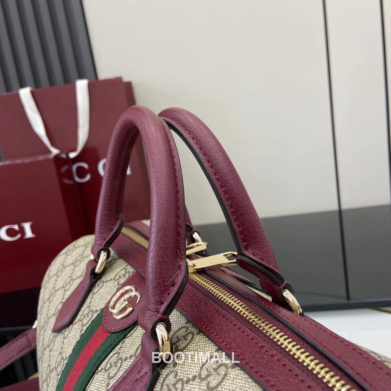 Gucci Ophidia Tote GG Canvas, Leather Trim Brown Tote Bag 구찌 오피디아 토트백 836824 GG 캔버스, 가죽 트리밍 브라운 31cm 10