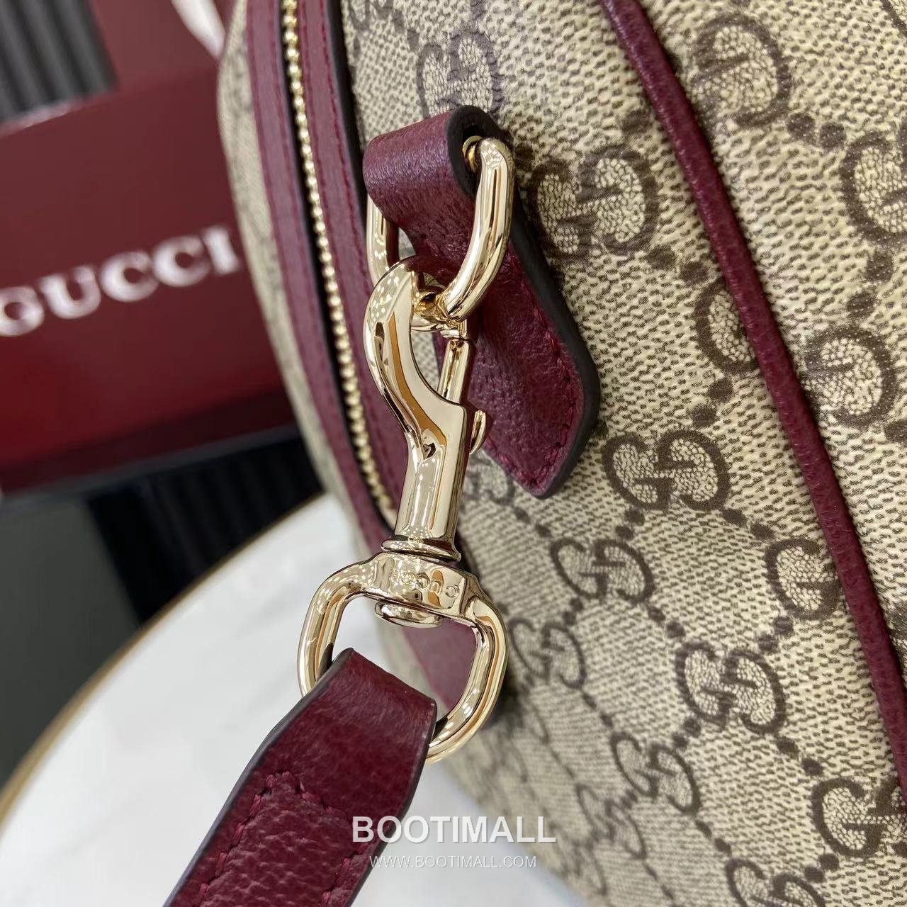 Gucci Ophidia Tote GG Canvas, Leather Trim Brown Tote Bag 구찌 오피디아 토트백 836824 GG 캔버스, 가죽 트리밍 브라운 31cm 12