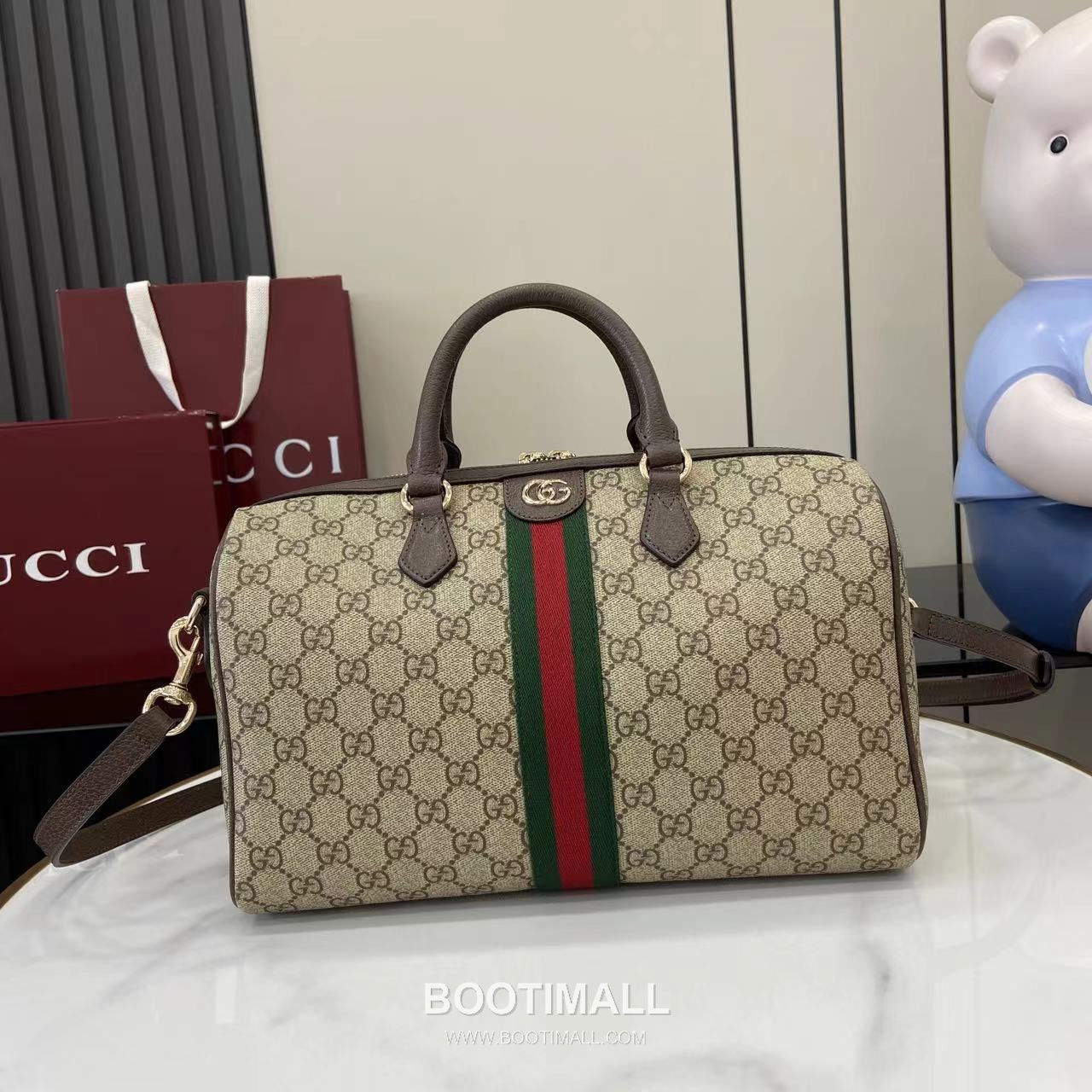 Gucci Ophidia Tote Bag GG Canvas Brown 구찌 오피디아 토트백 836824 GG 캔버스 브라운 31cm 1