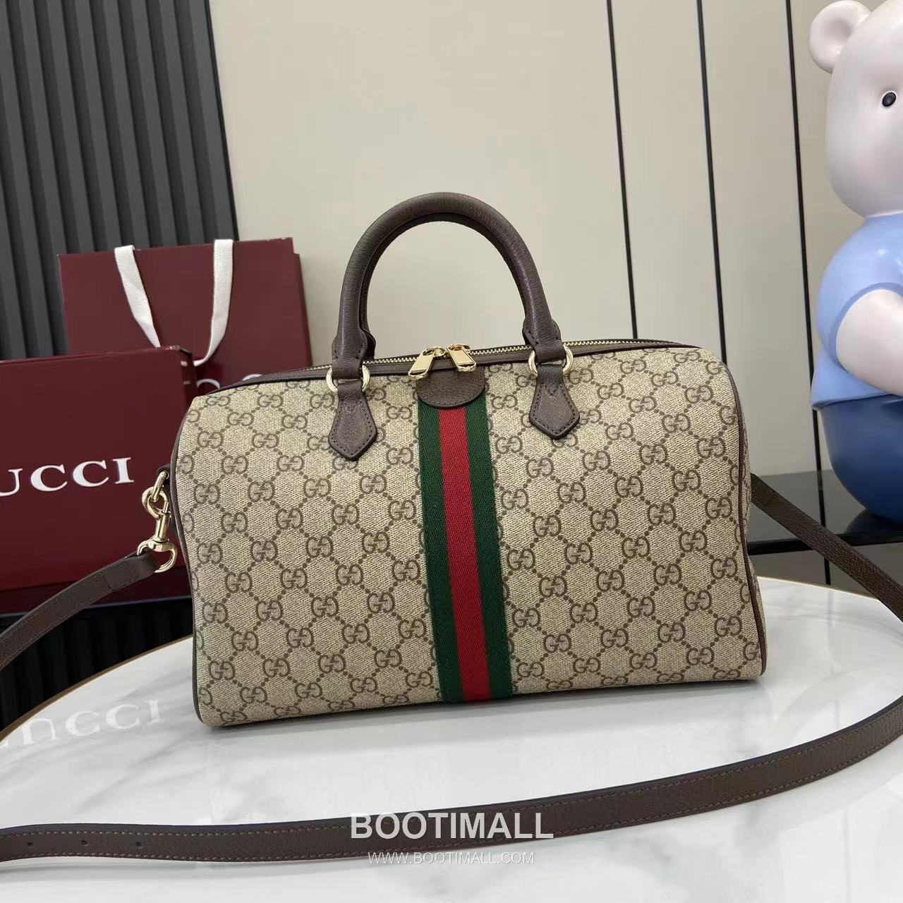 Gucci Ophidia Tote Bag GG Canvas Brown 구찌 오피디아 토트백 836824 GG 캔버스 브라운 31cm 3