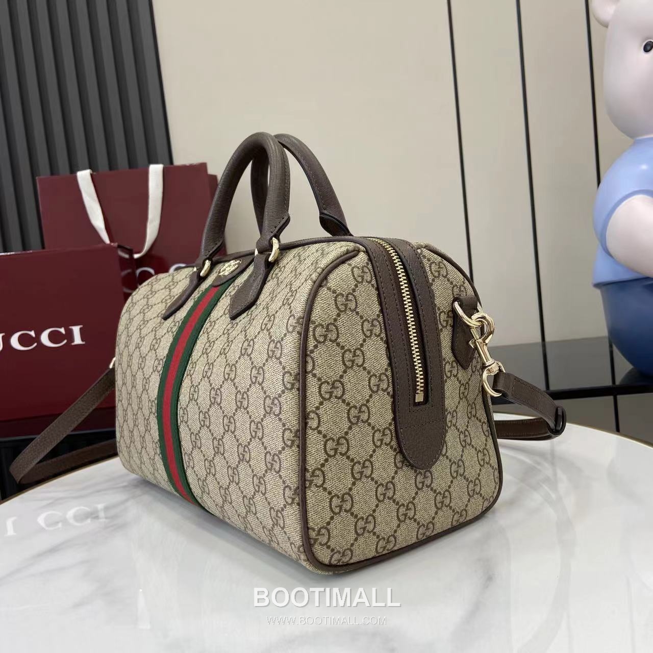 Gucci Ophidia Tote Bag GG Canvas Brown 구찌 오피디아 토트백 836824 GG 캔버스 브라운 31cm 6