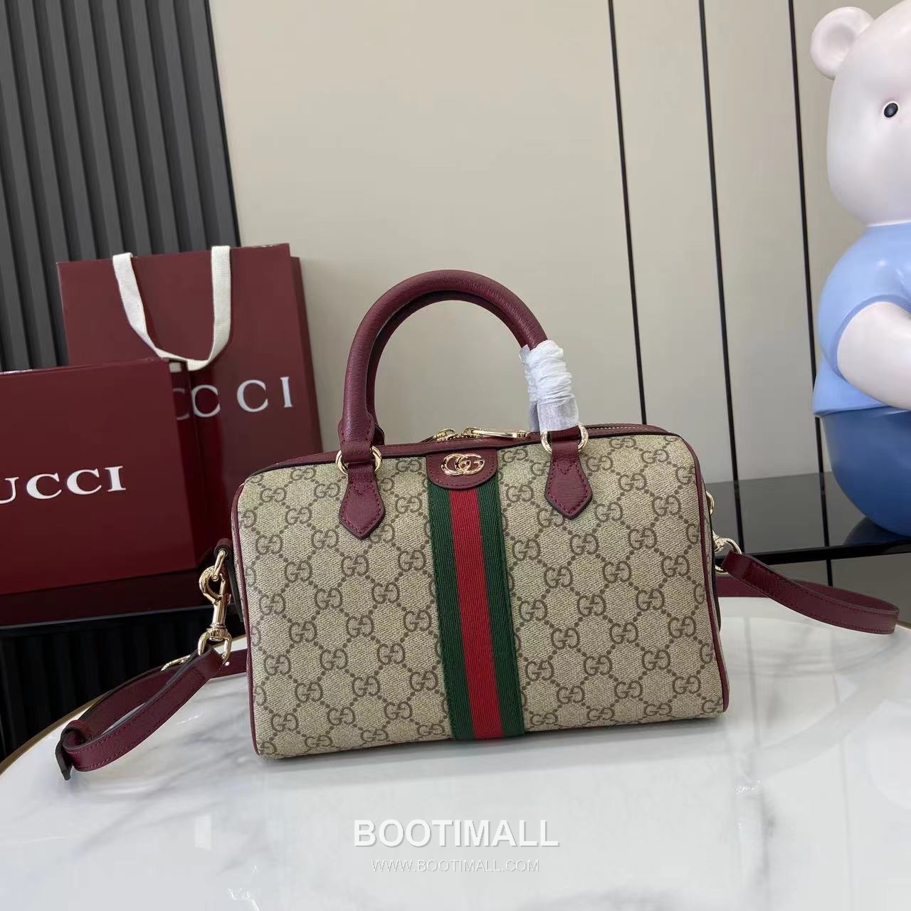 Gucci Ophidia Top Handle GG Canvas Beige Top Handle Bag 구찌 오피디아 탑 핸들백 836825 GG 캔버스 베이지 탑핸들백 25cm 1