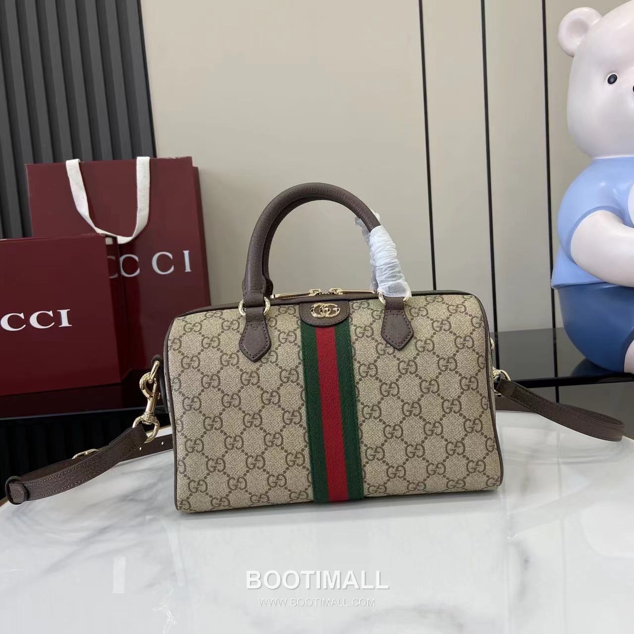 Gucci Ophidia Top Handle GG Canvas Brown Top Handle Bag 구찌 오피디아 탑 핸들백 836825 GG 캔버스 브라운 탑핸들백 25cm 1