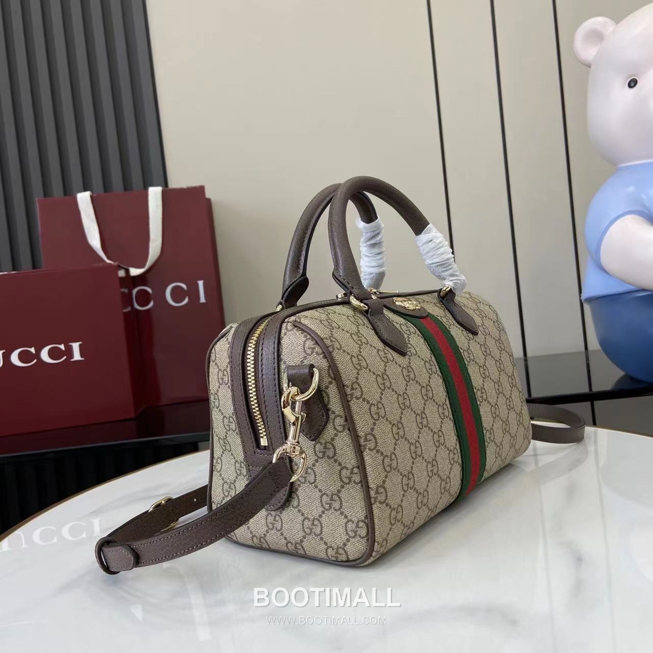 Gucci Ophidia Top Handle GG Canvas Brown Top Handle Bag 구찌 오피디아 탑 핸들백 836825 GG 캔버스 브라운 탑핸들백 25cm 2
