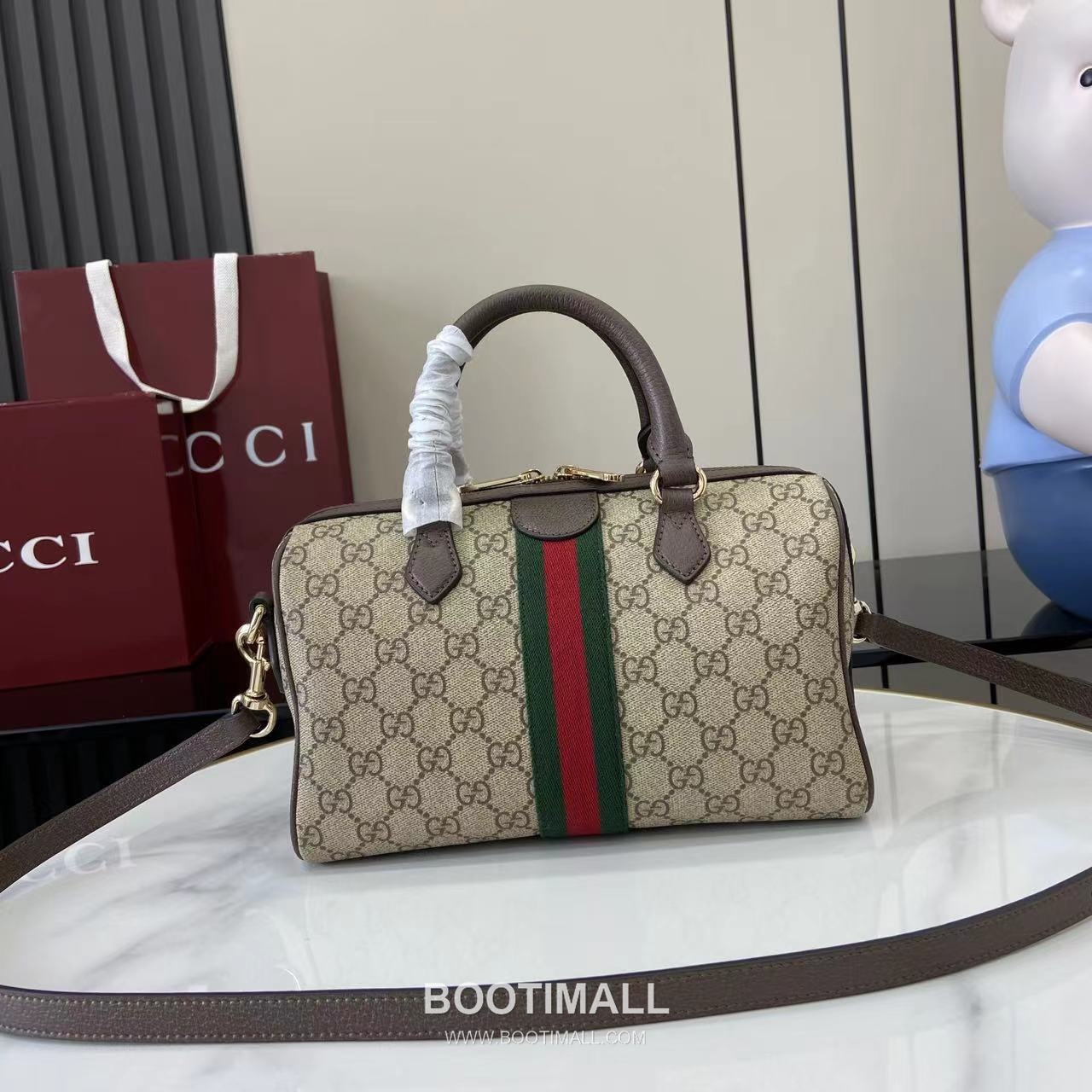 Gucci Ophidia Top Handle GG Canvas Brown Top Handle Bag 구찌 오피디아 탑 핸들백 836825 GG 캔버스 브라운 탑핸들백 25cm 3