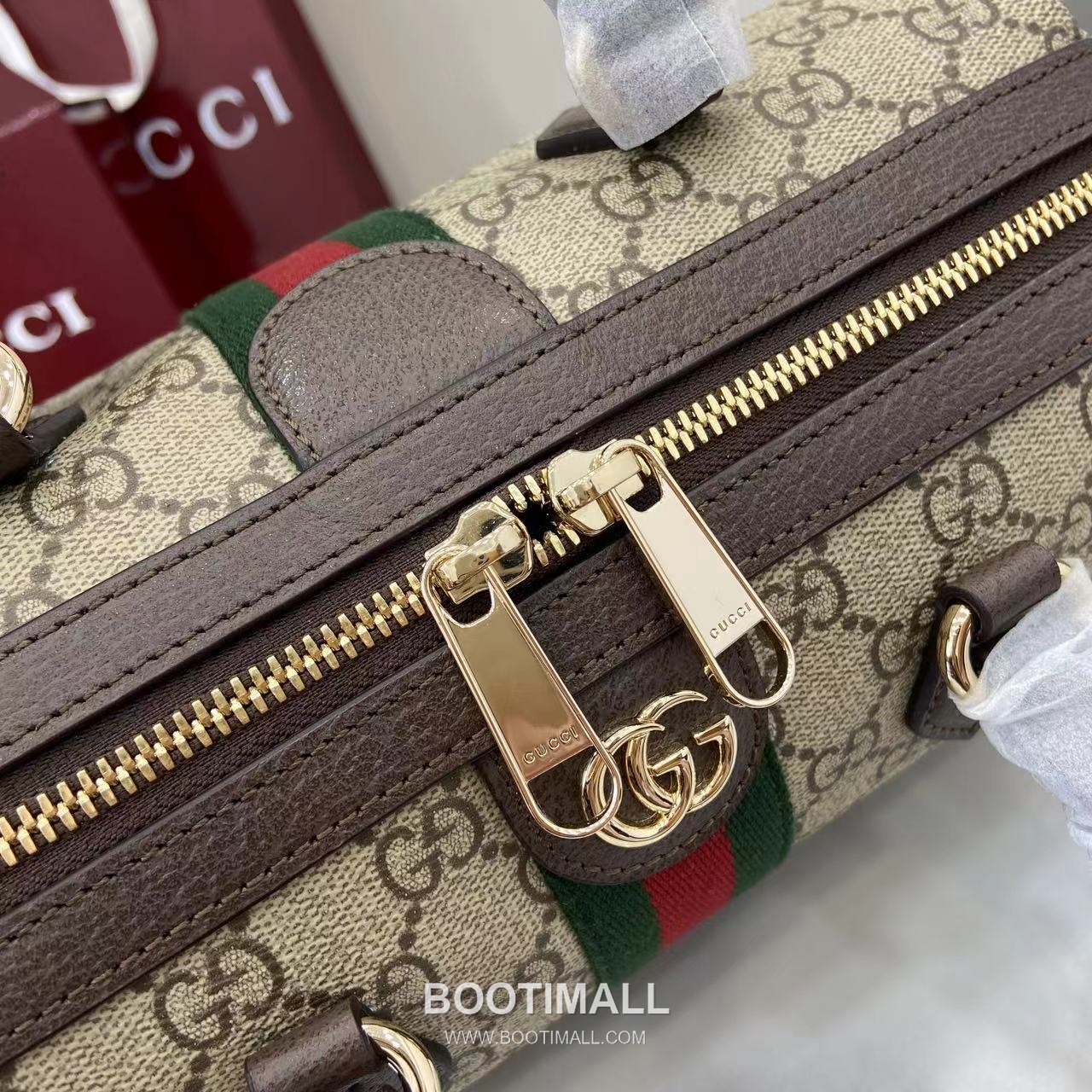 Gucci Ophidia Top Handle GG Canvas Brown Top Handle Bag 구찌 오피디아 탑 핸들백 836825 GG 캔버스 브라운 탑핸들백 25cm 10