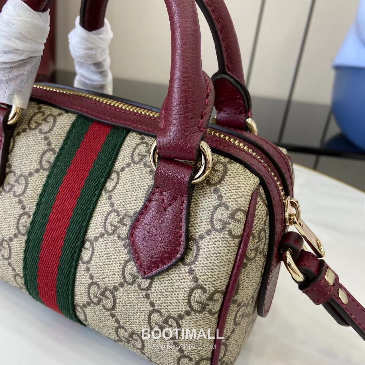 Gucci Ophidia Mini Boston GG Coated Fabric Brown Boston Bag 구찌 오피디아 미니 보스턴 838478 GG 코팅 패브릭 브라운 보스턴백 16cm 10