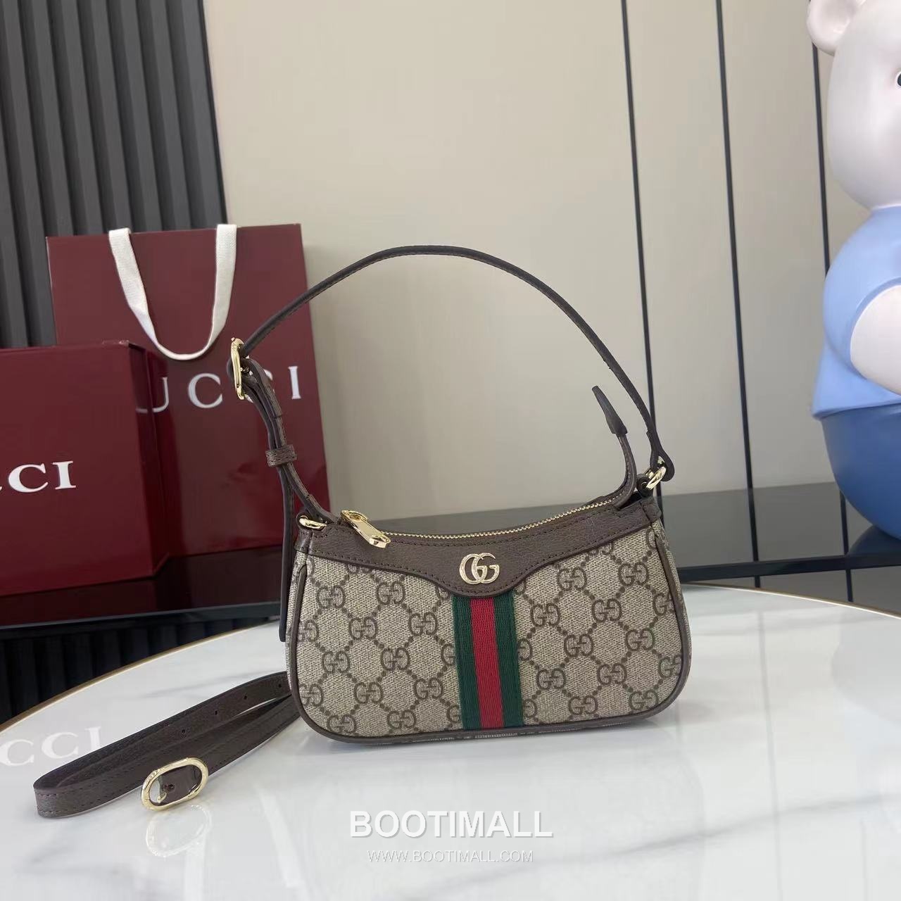 Gucci Ophidia Shoulder Bag GG Coated Fabric Brown 구찌 오피디아 숄더백 838465 GG 코팅 패브릭 브라운 19.5cm 1
