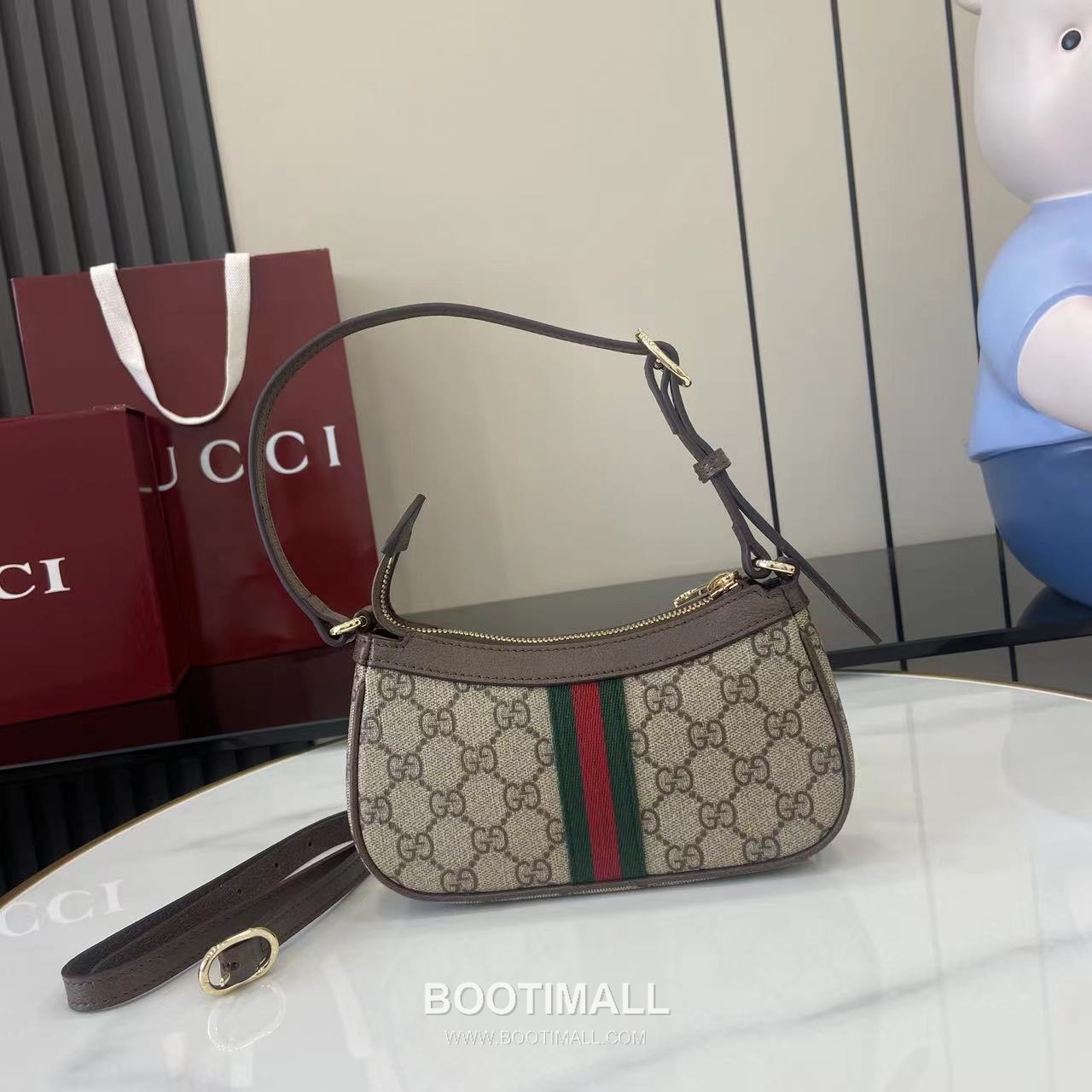 Gucci Ophidia Shoulder Bag GG Coated Fabric Brown 구찌 오피디아 숄더백 838465 GG 코팅 패브릭 브라운 19.5cm 3