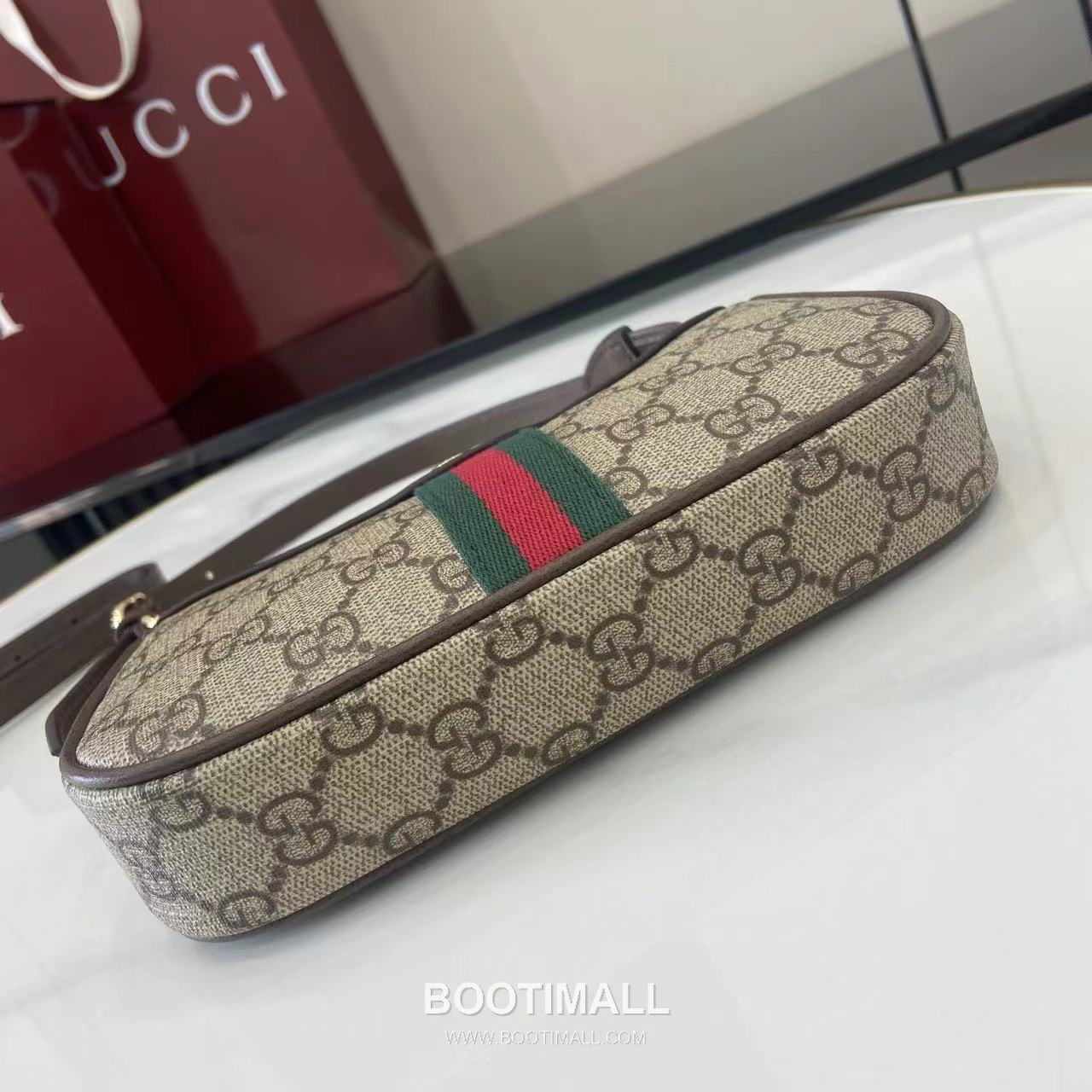 Gucci Ophidia Shoulder Bag GG Coated Fabric Brown 구찌 오피디아 숄더백 838465 GG 코팅 패브릭 브라운 19.5cm 4