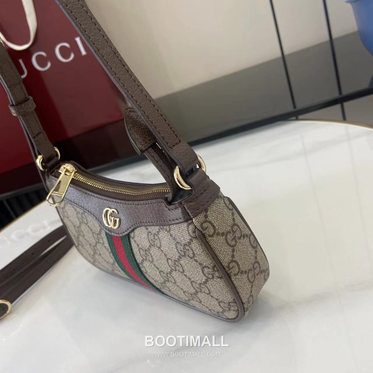 Gucci Ophidia Shoulder Bag GG Coated Fabric Brown 구찌 오피디아 숄더백 838465 GG 코팅 패브릭 브라운 19.5cm 10