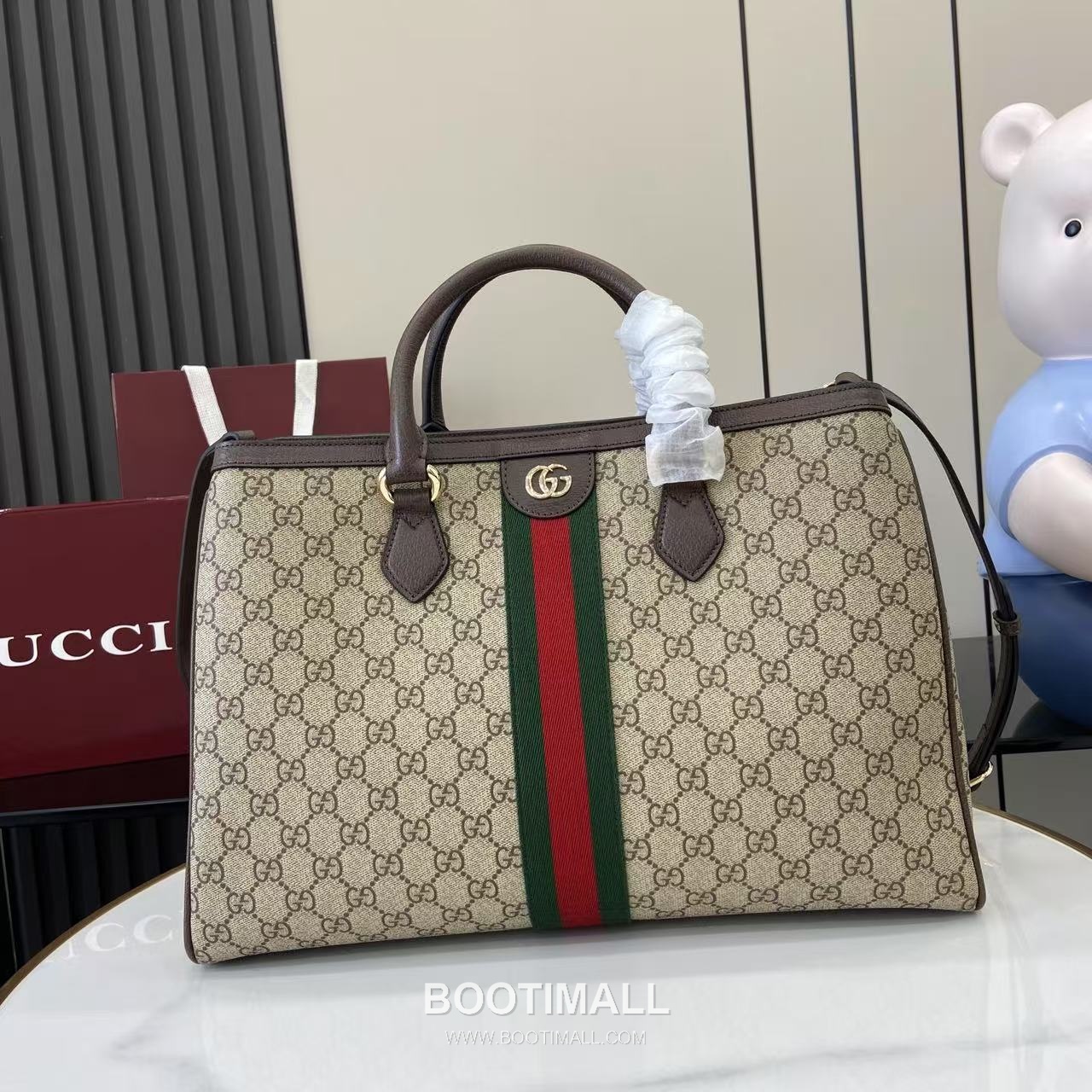 Gucci Ophidia Tote GG Canvas Brown Tote Bag 구찌 오피디아 토트 836838 GG 캔버스 브라운 토트백 39cm 1