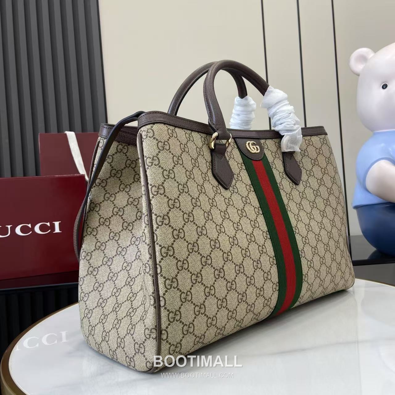 Gucci Ophidia Tote GG Canvas Brown Tote Bag 구찌 오피디아 토트 836838 GG 캔버스 브라운 토트백 39cm 2
