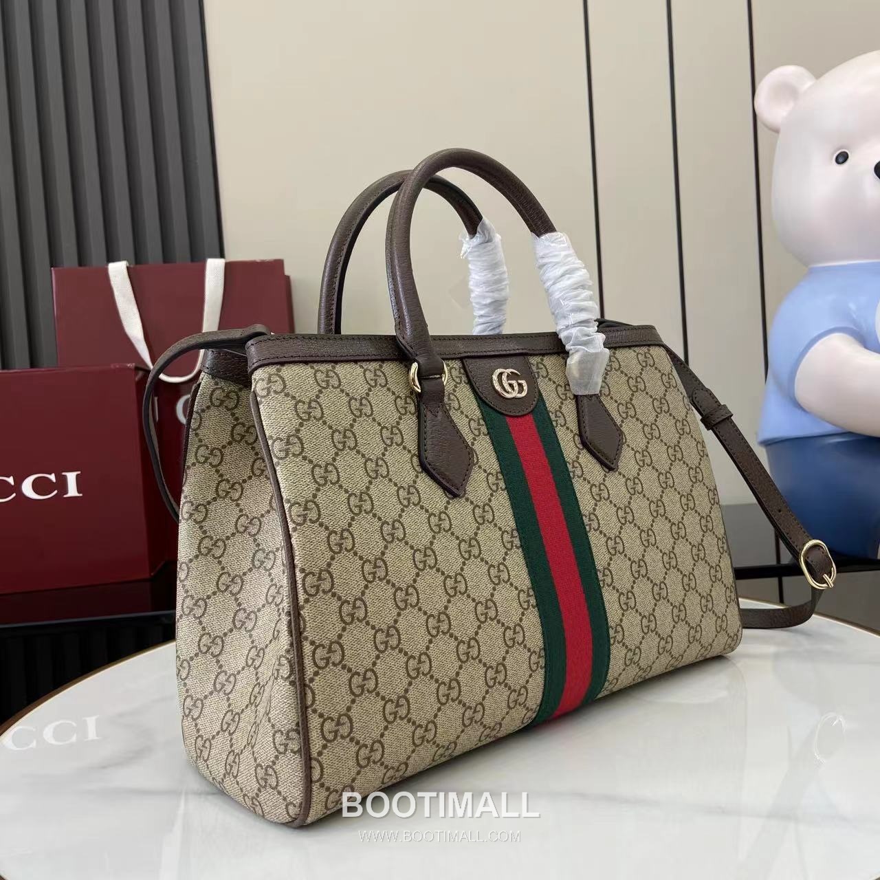 Gucci Ophidia Top Handle GG Canvas Brown Top Handle Bag 구찌 오피디아 탑 핸들백 836839 GG 캔버스 브라운 탑핸들백 33.5cm 2