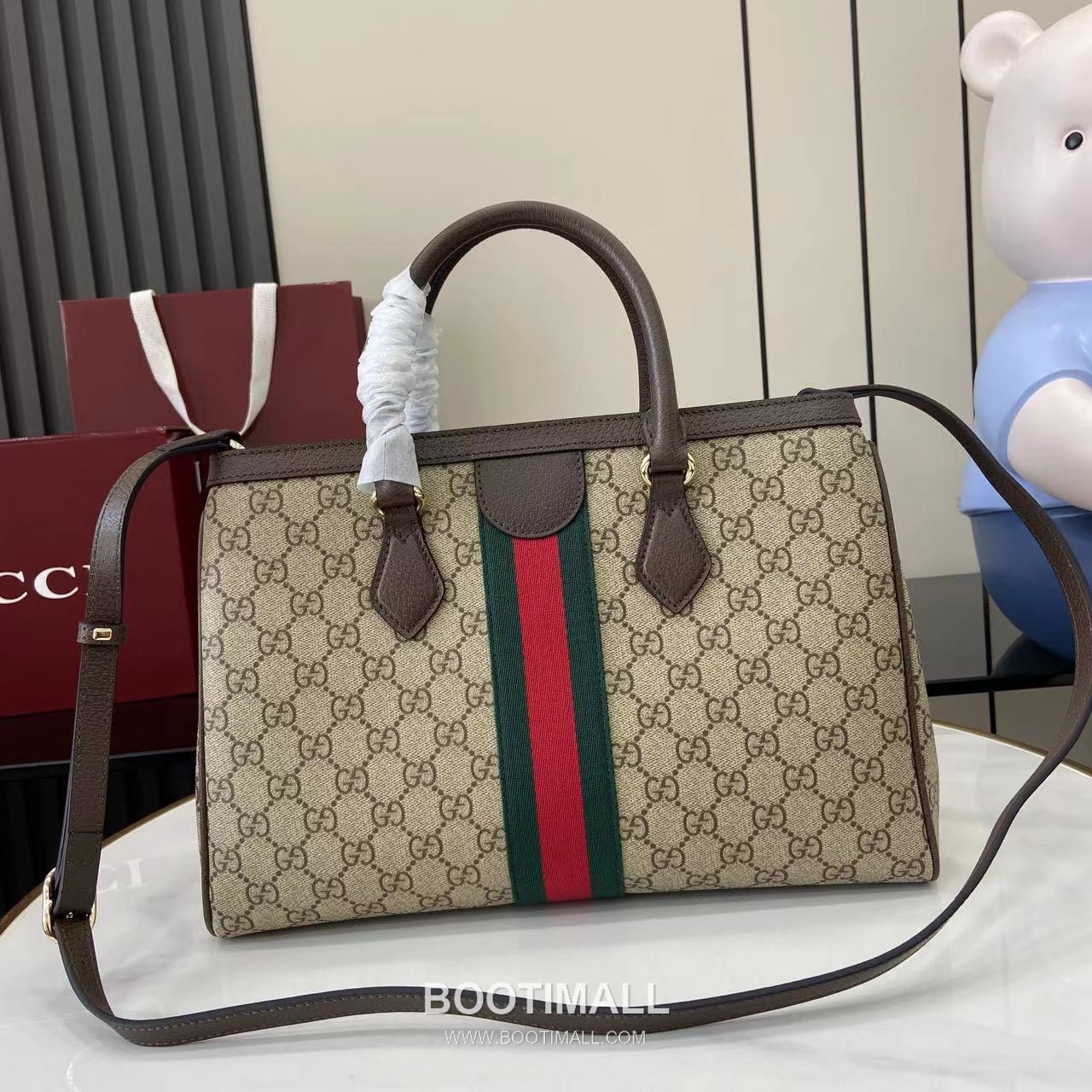 Gucci Ophidia Top Handle GG Canvas Brown Top Handle Bag 구찌 오피디아 탑 핸들백 836839 GG 캔버스 브라운 탑핸들백 33.5cm 3