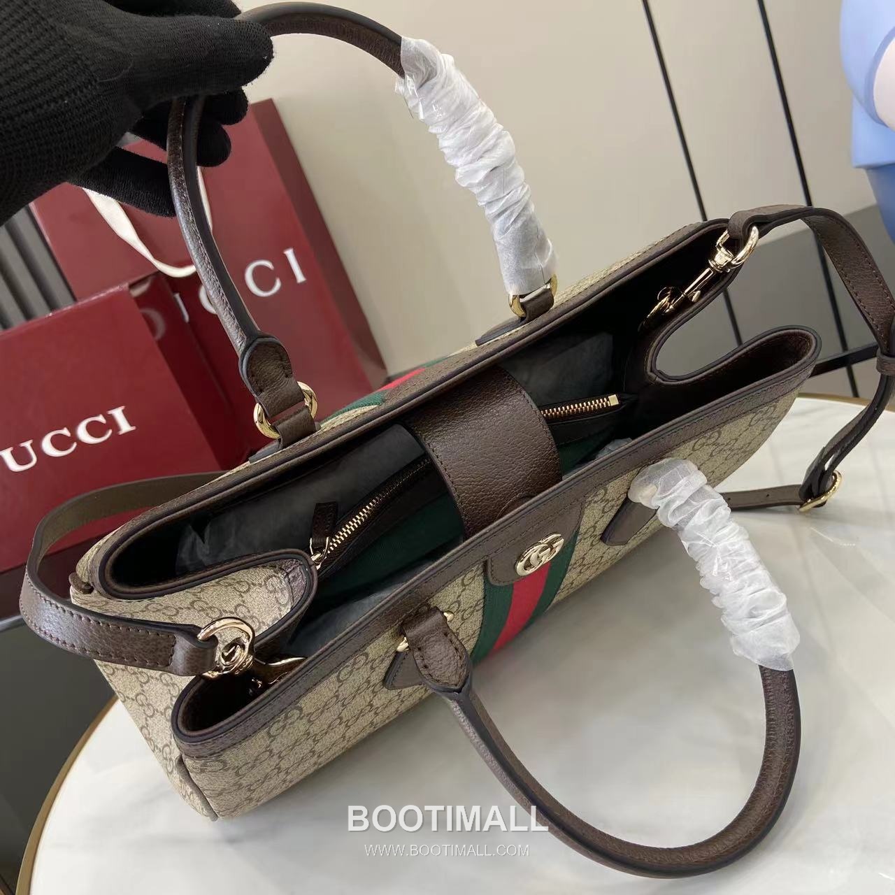 Gucci Ophidia Top Handle GG Canvas Brown Top Handle Bag 구찌 오피디아 탑 핸들백 836839 GG 캔버스 브라운 탑핸들백 33.5cm 7