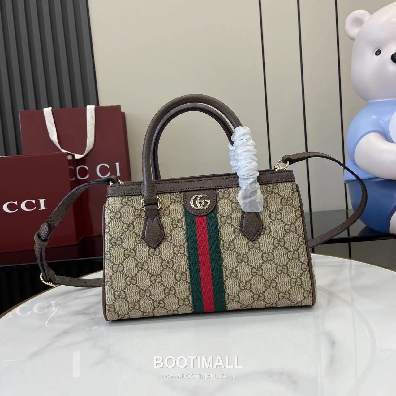 Gucci Ophidia Top Handle GG Canvas Brown Top Handle Bag 구찌 오피디아 탑 핸들백 836840 GG 캔버스 브라운 탑핸들백 25.5cm 1