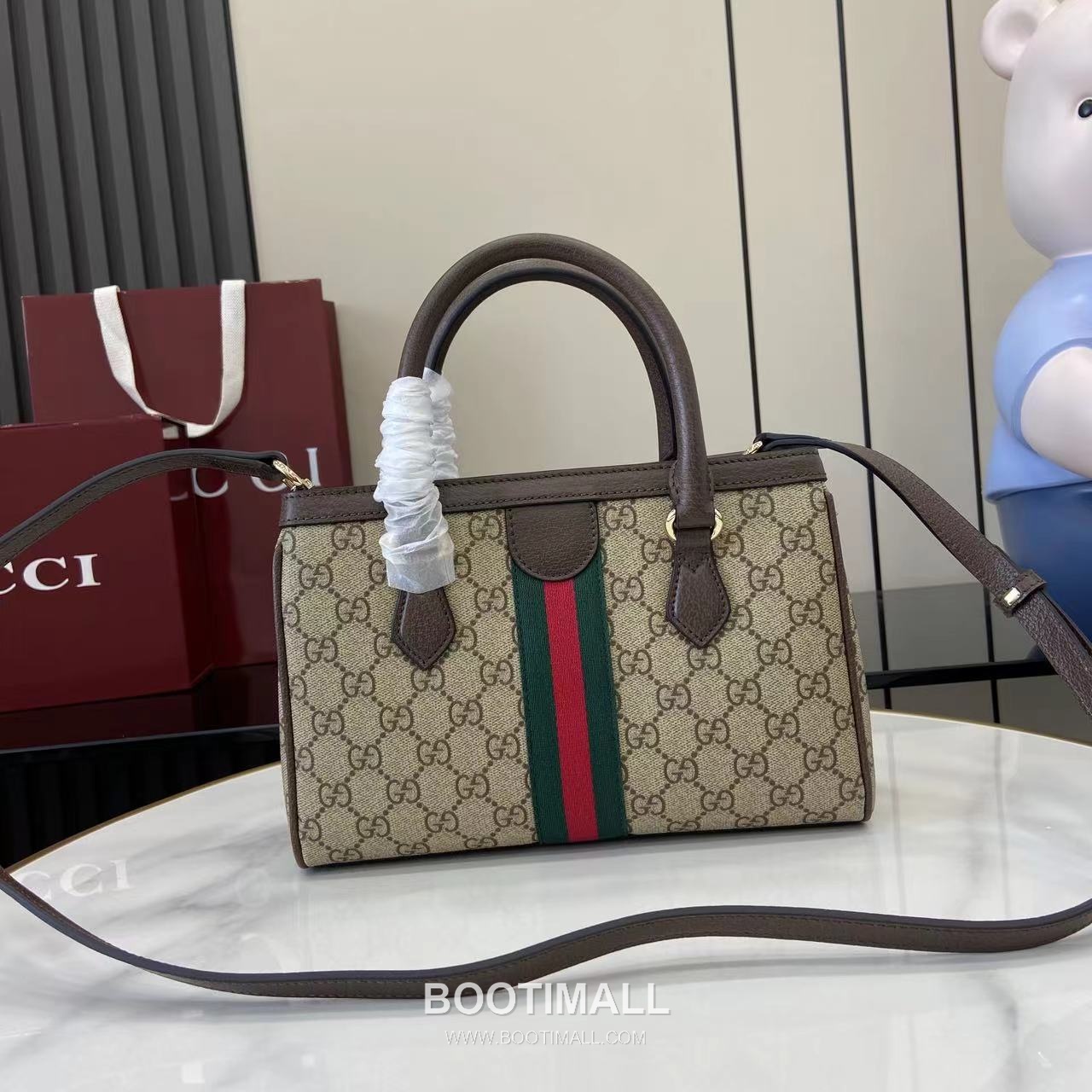 Gucci Ophidia Top Handle GG Canvas Brown Top Handle Bag 구찌 오피디아 탑 핸들백 836840 GG 캔버스 브라운 탑핸들백 25.5cm 3