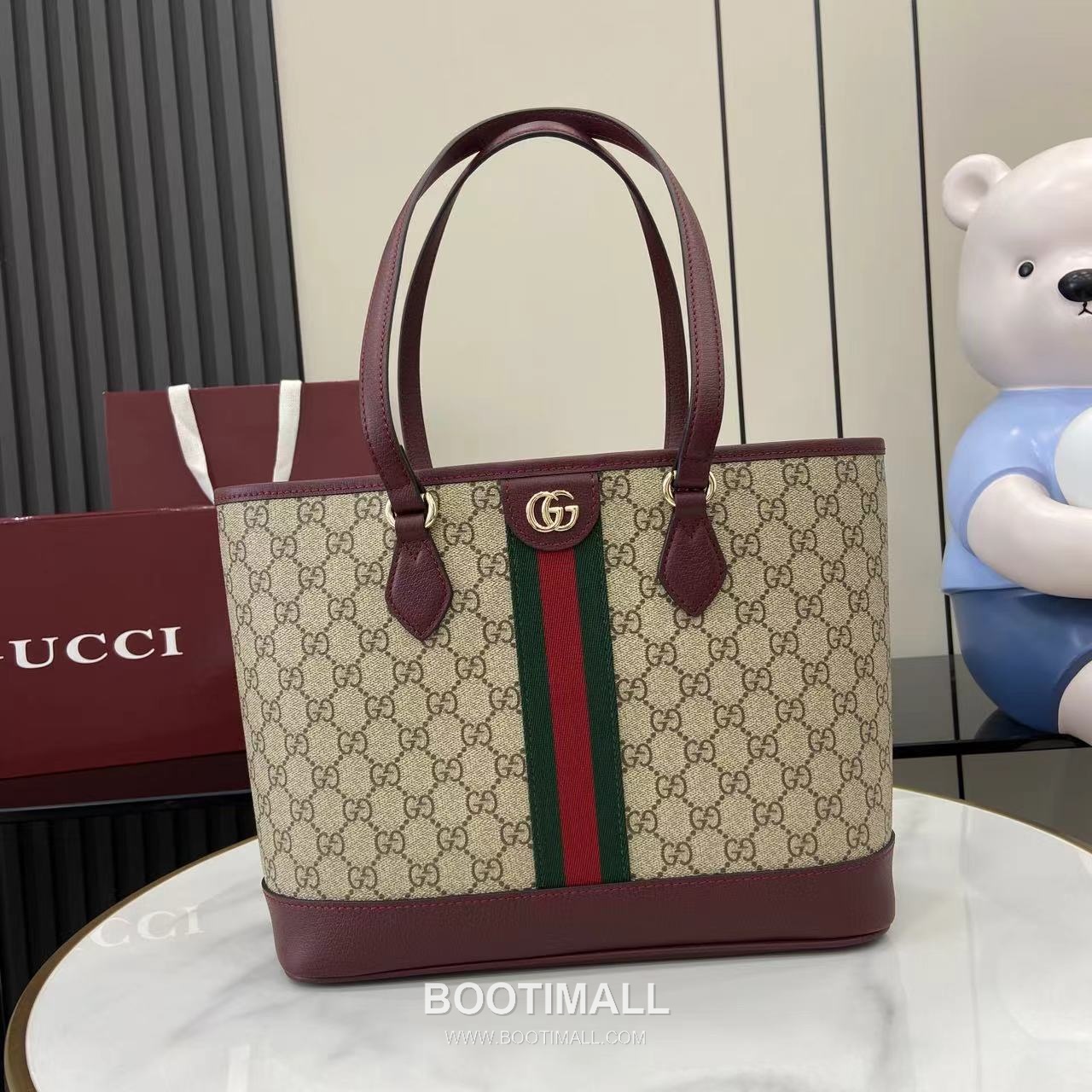 Gucci Ophidia Top Handle GG Canvas Brown Top Handle Bag 구찌 오피디아 탑 핸들백 836849 GG 캔버스 브라운 탑핸들백 31cm 1