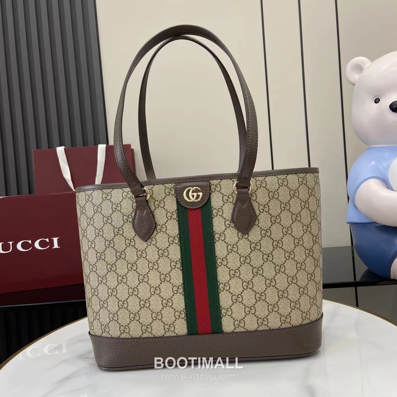 Gucci Ophidia Top Handle GG Canvas Brown Top Handle Bag 구찌 오피디아 탑 핸들백 836849 GG 캔버스 브라운 탑핸들백 31cm 1