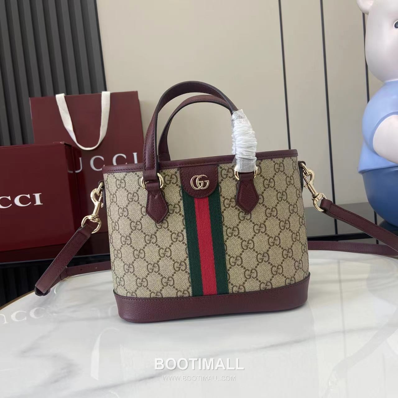 Gucci Ophidia Top Handle GG Canvas Beige Top Handle Bag 구찌 오피디아 탑 핸들백 836848 GG 캔버스 베이지 탑핸들백 22.5cm 1