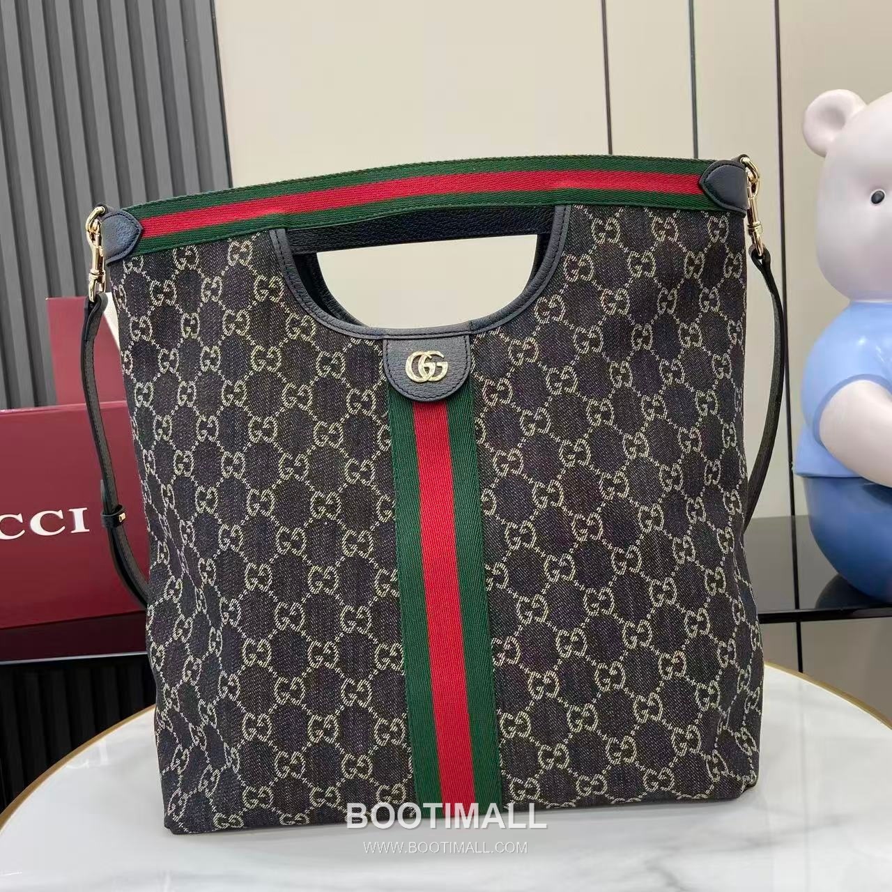 Gucci Giglio Tote GG Denim Black Tote Bag 구찌 질리오 토트백 865452 GG 데님 블랙 39.5cm 1