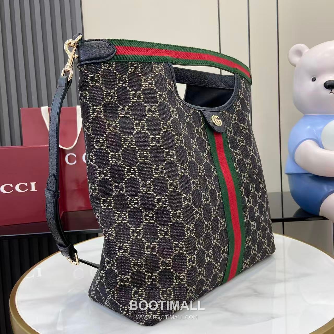 Gucci Giglio Tote GG Denim Black Tote Bag 구찌 질리오 토트백 865452 GG 데님 블랙 39.5cm 2