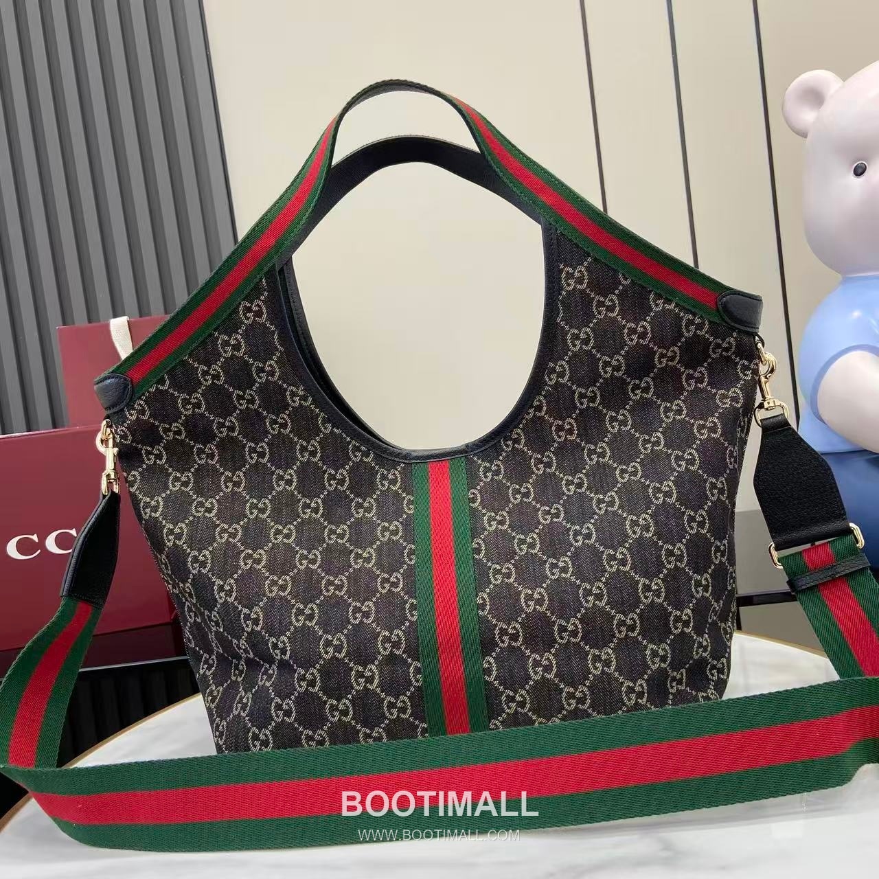 Gucci Giglio Tote Bag GG Denim Black 구찌 질리오 라지 토트백 853972 GG 데님 GG 데님 블랙 50cm 3