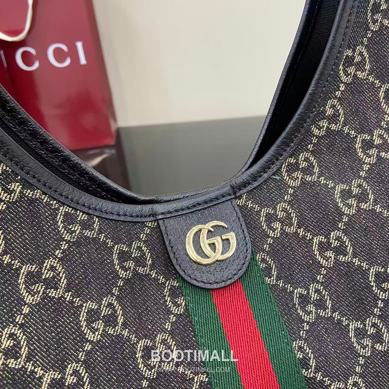 Gucci Giglio Tote Bag GG Denim Black 구찌 질리오 라지 토트백 853972 GG 데님 GG 데님 블랙 50cm 5