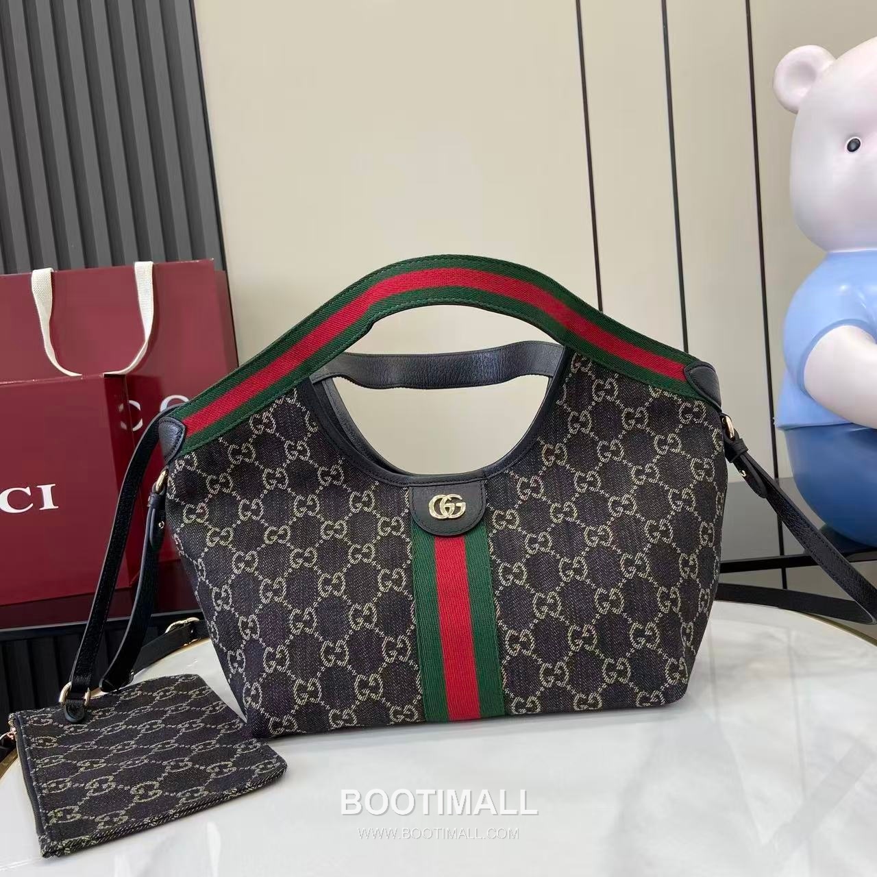 Gucci Giglio Small Tote GG Denim Black Tote Bag 구찌 질리오 스몰 토트백 860845 GG 데님 블랙 25cm 1