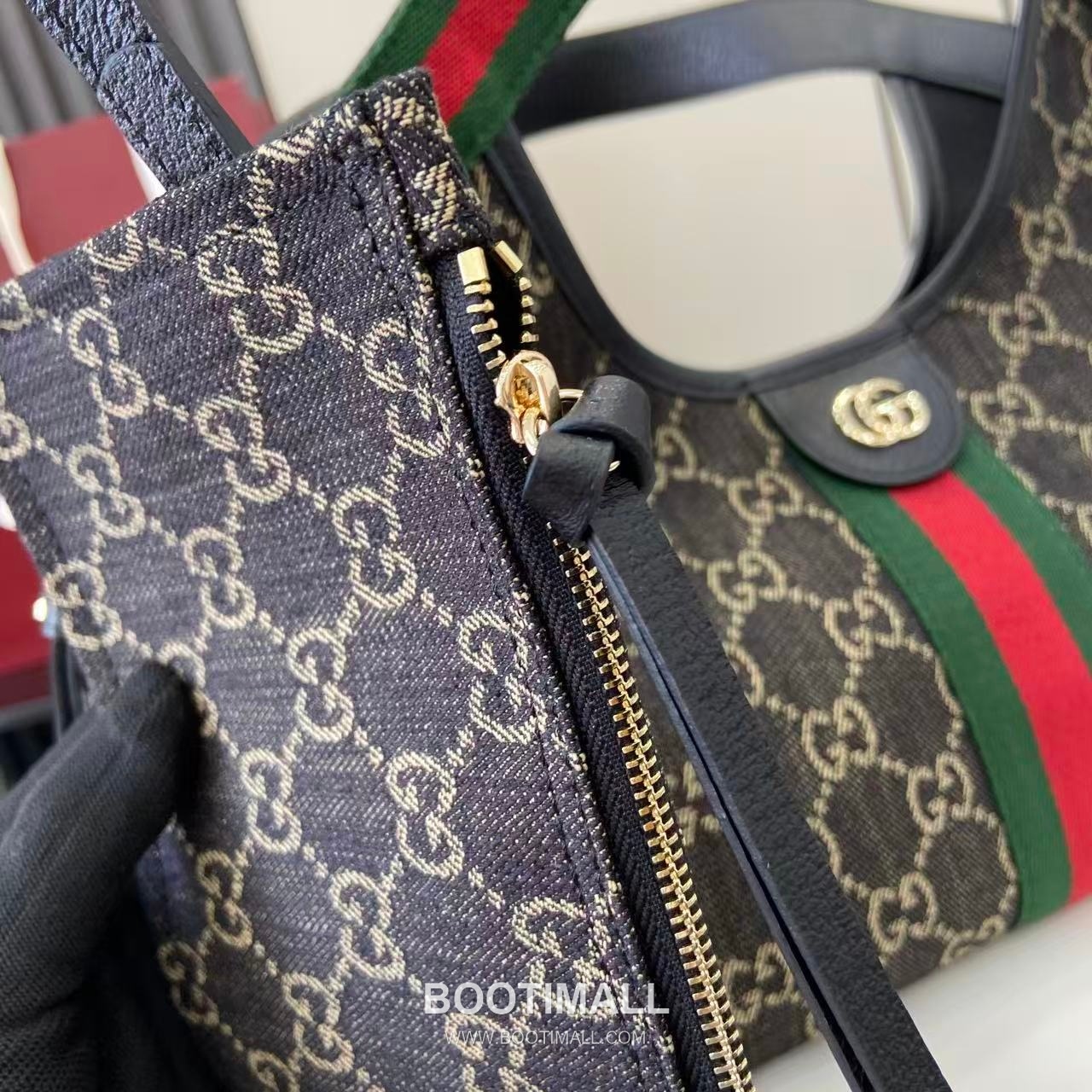 Gucci Giglio Small Tote GG Denim Black Tote Bag 구찌 질리오 스몰 토트백 860845 GG 데님 블랙 25cm 7